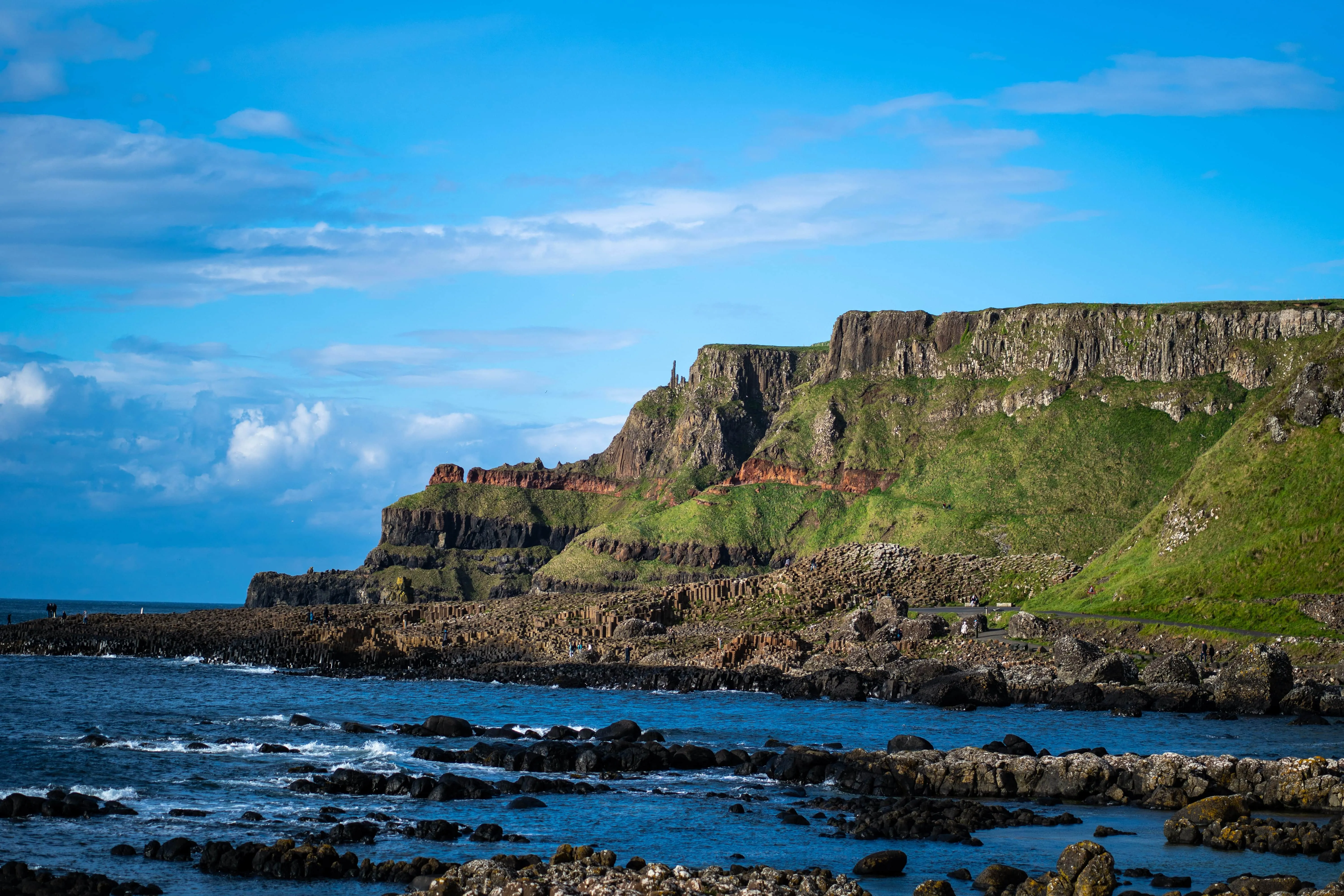 Basalt columns along the Giant's Causeway coast in Northern Ireland