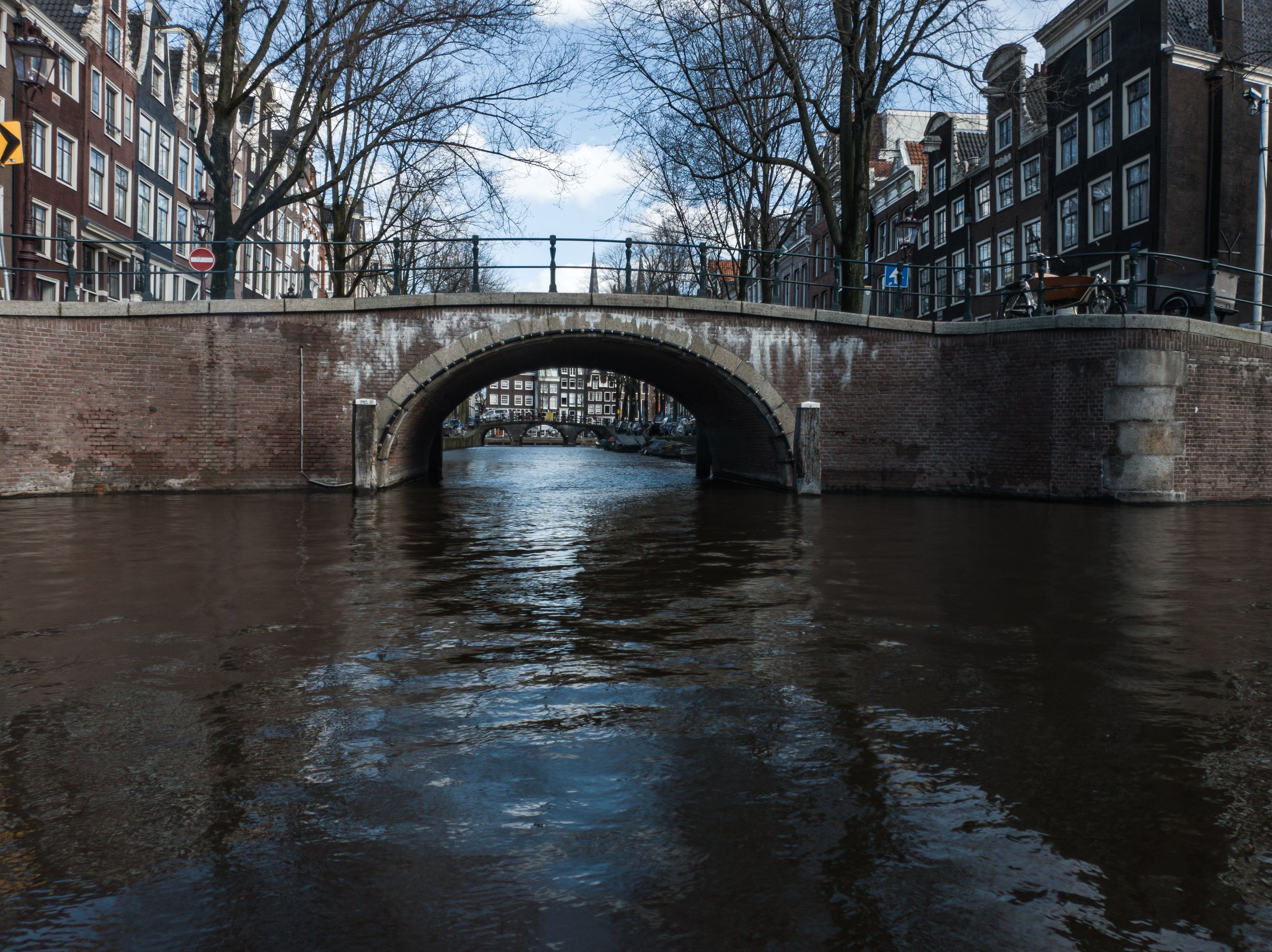 Canal and stone bridge — Netherlands