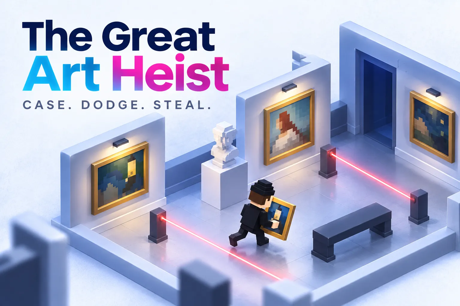 The Great Art Heist illustrated project cover