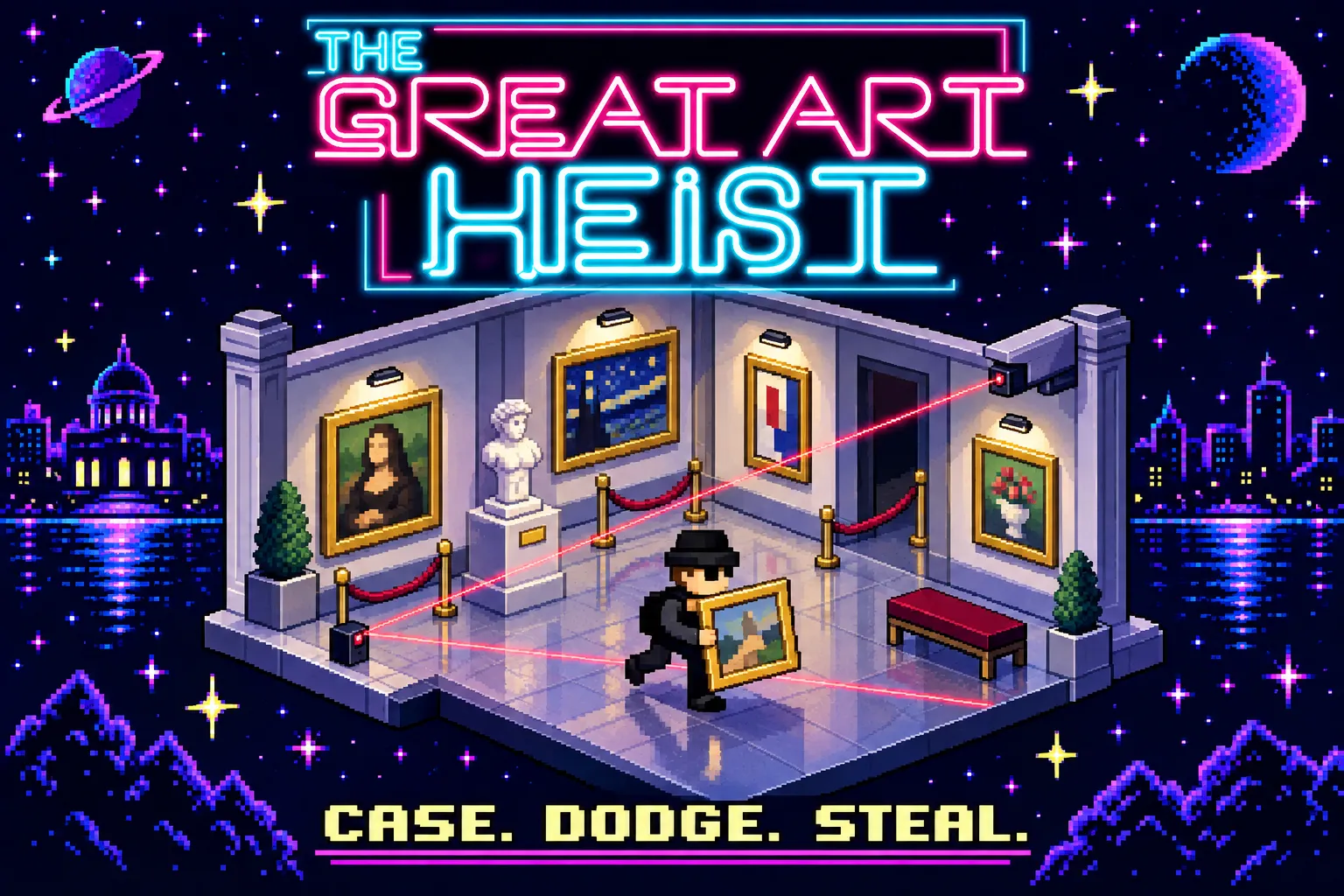 The Great Art Heist pixel-art project cover