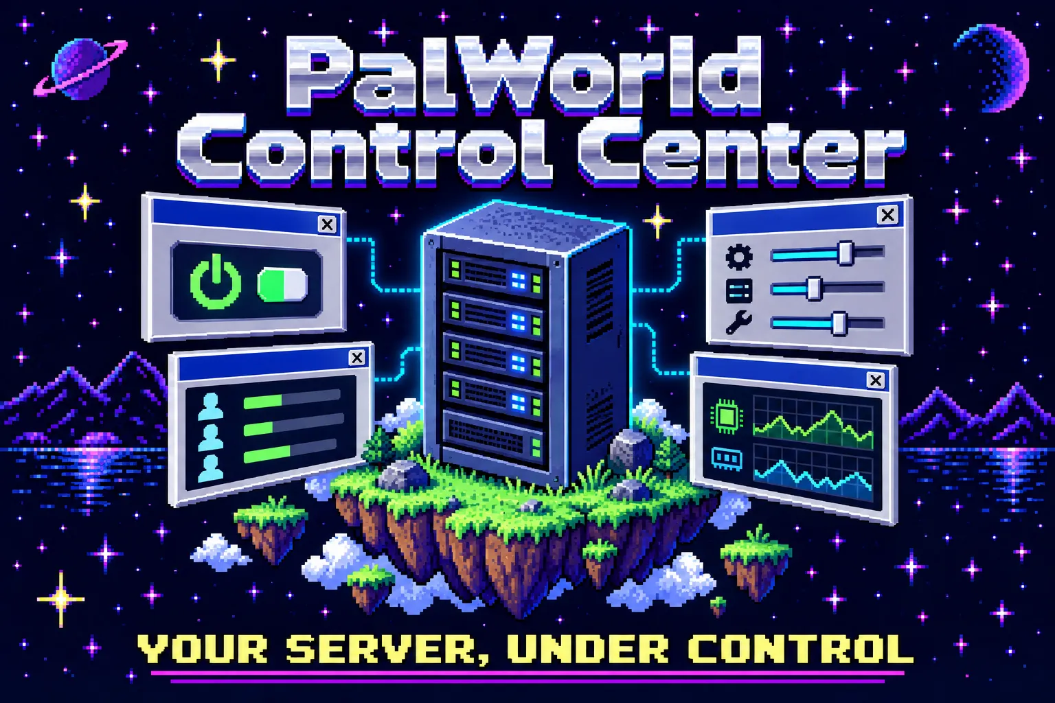 PalWorld Control Center pixel-art project cover